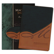 NKJV MacArthur Study Bible, Revised and updated, Imitation leather, black/terracotta:  MacArthur: 9780718020743