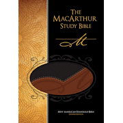 NASB MacArthur Study Bible, Revised and updated, Imitation leather, black/terracotta:  John MacArthur: 9780718020767