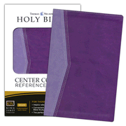 more information about KJV Reference Bible--soft leather-look, plum/lavender