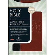 NKJV Personal Size Giant Print Bible - LeatherSoft/Black/Burgundy: 9780718024543