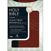 NKJV Personal Size Giant Print Bible - LeatherSoft/Black/Burgundy  Thumb-Indexed: 9780718024703