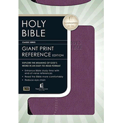 more information about KJV Personal Size Giant Print Reference Bible - LeatherSoft/Plum