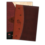 more information about NKJV Woman's Study Bible, Soft Leather-look, Chestnut  Brown/Burgundy Thumb-Indexed