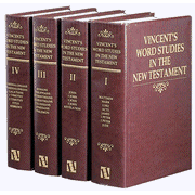 Vincent's New Testament Word Studies, 4 Volumes:  Marvin R. Vincent: 9780917006302