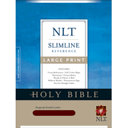 NLT Slimline Reference Bible - Large Print Bonded Burgundy: 9781414302294