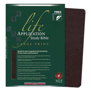 NLT Life Application Study Bible, Large Print Burgundy Bonded Leather: 9781414307213