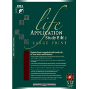 more information about NLT Life Application Study Bible, Large Print Burgundy  Bonded Leather, Thumb-Indexed