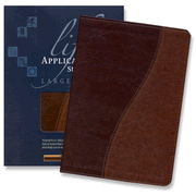 KJV Large Print Life Application Study Bible - TuTone Leatherlike brown/tan: 9781414316277
