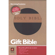more information about NLT Premium Gift Bible-Soft leather-look, Dark Brown/Tan