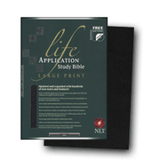 NLT Life Application Study Bible, Large Print, Black Bonded Leather, Indexed: 9781414332017