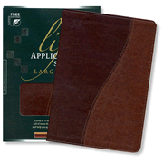 NLT Life Application Study Bible, Large Print, TuTone, Brown/Tan: 9781414332024
