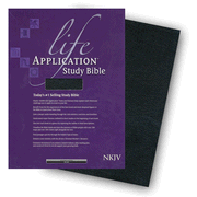 more information about NKJV Life Application Study Bible, Black Bonded Leather,  Thumb-Indexed