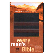 more information about NLT Every Man's Bible, TuTone Leatherlike Black & Brown