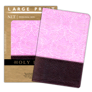 more information about NLT Personal Size Large Print, TuTone Pink and Brown Imitation Leather