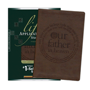 more information about NLT Life Application Study Bible, Personal Size, Brown Imitation Leather with The Lord's Prayer