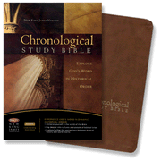 The NKJV Chronological Study Bible Bonded Leather, Distressed Umber (Brown): 9781418540258
