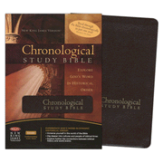 more information about The NKJV Chronological Study Bible, Mahogany Genuine Leather