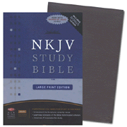 more information about NKJV Study Bible- Large Print Edition, Burgundy Bonded Leather