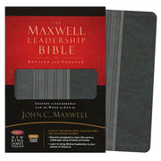 more information about NKJV The Maxwell Leadership Bible: LeatherSoft/Charcoal Gray (Revised and Updated)