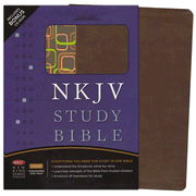 NKJV Study Bible: Second Edition - LeatherSoft/Chocolate & Teal  Thumb-Indexed: 9781418543846