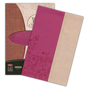 more information about NKJV Woman's Study Bible, Second Edition--soft leather-look, tan/cranberry
