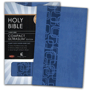 NKJV Compact Ultraslim Bible--Soft leather-look, cornflower blue with geometric design: 9781418544270