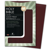 NKJV Giant Print Reference Bible - LeatherSoft Burgundy: 9781418544676